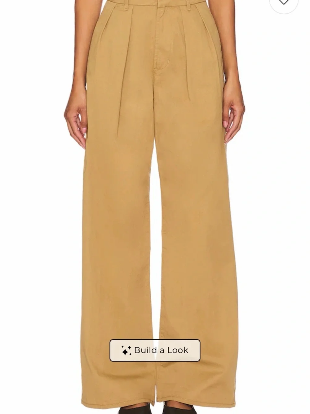 Wide-Leg High-Waist Pants in Tan, PANTALONES PLISADOS PETRA - Picture 2 of 12